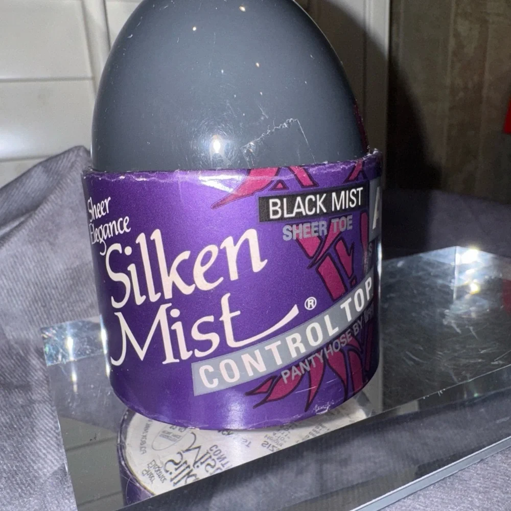 Silken Mist Black Mist‎ Control Top Pantyhose size A